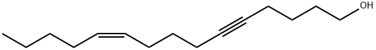 (Z)-10-ペンタデセン-5-イン-1-オール 化学構造式