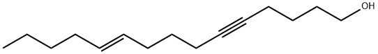 (E)-10-ペンタデセン-5-イン-1-オール 化学構造式