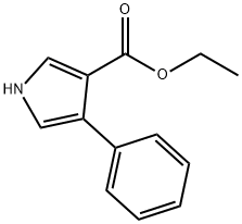 4-苯基吡咯-3-甲酸乙酯, 64276-62-6, 结构式