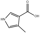4-メチル-1H-ピロール-3-カルボン酸 化学構造式