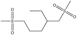 (+)-1-(Methylsulfonyl)-4-[(methylsulfonyl)methyl]hexane Struktur