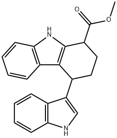 2,3,4,9-Tetrahydro-4-(1H-indol-3-yl)-1H-carbazole-1-carboxylic acid methyl ester Struktur
