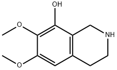 1,2,3,4-テトラヒドロ-6,7-ジメトキシイソキノリン-8-オール 化学構造式