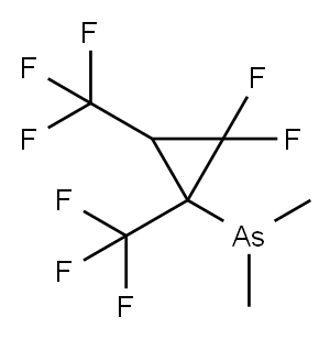 Arsine, 2,2-difluoro-1,3-bis(trifluoromethyl)cyclopropyldimethyl- Structure