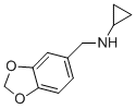 (1,3-ベンゾジオキソール-5-イルメチル)シクロプロピルアミン 化学構造式