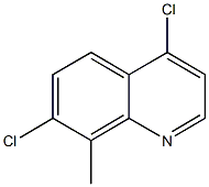 4,7-ジクロロ-8-メチルキノリン 化学構造式
