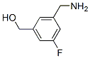 Benzenemethanol, 3-(aminomethyl)-5-fluoro- (9CI) Struktur