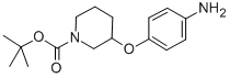 3-(4-AMINO-PHENOXY)-PIPERIDINE-1-CARBOXYLIC ACID TERT-BUTYL ESTER Structure
