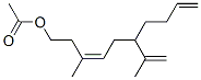 (Z)-3-メチル-6-(1-メチルエテニル)-3,9-デカジエン-1-オールアセタート 化学構造式