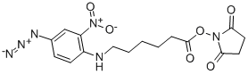 N-琥珀酰亚胺基-6-(4`-叠氮基-2`-硝基苯基氨基)己酸酯, 64309-05-3, 结构式