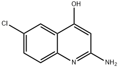 2-AMINO-6-CHLOROQUINOLIN-4-OL, 64319-84-2, 结构式