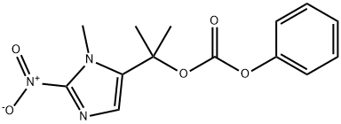 Carbonic acid 1-[2-nitro-1-methyl-1H-imidazol-5-yl]-1-methylethyl=phenyl ester Struktur