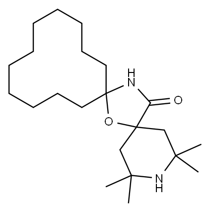 2,2,4,4-tetramethyl-7-oxa-3,20-diazadispiro[5.1.11.2]-henicosan-21-one Struktur