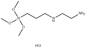 N-[3-(トリメトキシシリル)プロピル]-1,2-エタンジアミン·塩酸塩 化学構造式