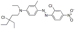 [2-[[4-[(2-chloro-4-nitrophenyl)azo]-3-methylphenyl]ethylamino]ethyl]diethylmethyl chloride 结构式