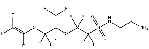 N-(2-aminoethyl)-2-[1-[difluoro[(trifluorovinyl)oxy]methyl]-1,2,2,2-tetrafluoroethoxy]-1,1,2,2-tetrafluoroethanesulphonamide Struktur