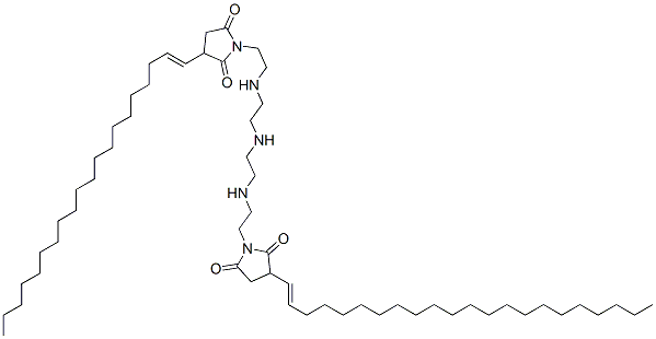 1-[2-[[2-[[2-[[2-[3-(docosenyl)-2,5-dioxo-1-pyrrolidinyl]ethyl]amino]ethyl]amino]ethyl]amino]ethyl]-3-(icosenyl)pyrrolidine-2,5-dione Struktur