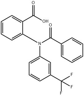Benzoic  acid,  2-[benzoyl[3-(trifluoromethyl)phenyl]amino]- Structure