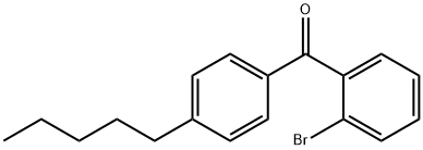 2-ブロモ-4'-N-ペンチルベンゾフェノン 化学構造式