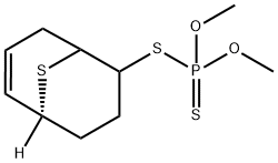 ホスホロジチオ酸O,O-ジメチルS-(9-チアビシクロ[3.3.1]ノナ-6-エン-2-イル) 化学構造式
