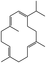 (1E,3E,7E,11E)-1,7,11-Trimethyl-4-isopropyl-1,3,7,11-cyclotetradecatetrene Struktur