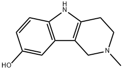 2-メチル-2,3,4,5-テトラヒドロ-1H-ピリド[4,3-B]インドール-8-オール 化学構造式