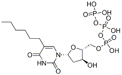 5-n-hexyl-2'-deoxyuridine triphosphate Struktur
