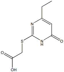 Acetic acid, (4-ethyl-6-hydroxy-2-pyrimidinylthio)- (5CI) Structure
