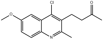 4-(4-クロロ-6-メトキシ-2-メチルキノリン-3-イル)ブタン-2-オン 化学構造式