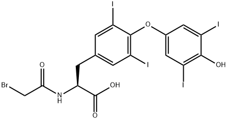 N-bromoacetylthyroxine Struktur