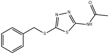 N-[5-(フェニルメチルチオ)-1,3,4-チアジアゾール-2-イル]アセトアミド 化学構造式
