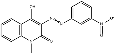 4-hydroxy-1-methyl-3-[(3-nitrophenyl)azo]-2-quinolone  Structure