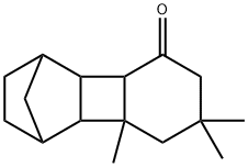 1,3,4,4a,4b,6,7,8,8a,8b-デカヒドロ-7,7,8a-トリメチル-1,4-メタノビフェニレン-5(2H)-オン 化学構造式