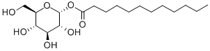 1-オキソドデシル-Α-D-グルコピラノシド 化学構造式