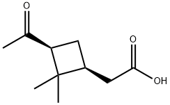顺-3-乙酰基-2,2-二甲基环丁基乙酸, 64396-97-0, 结构式
