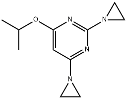 2,4-diaziridin-1-yl-6-propan-2-yloxy-pyrimidine Struktur