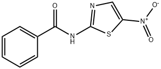 N-(5-ニトロ-2-チアゾリル)ベンズアミド 化学構造式
