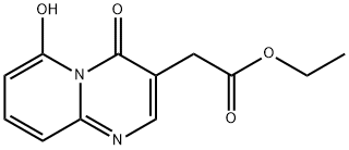 6-Hydroxy-4-oxo-4H-pyrido[1,2-a]pyrimidine-3-acetic acid ethyl ester Struktur