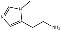 1-メチル-1H-イミダゾール-5-エタンアミン 化学構造式