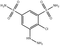 4-Chloro-5-hydrazino-1,3-benzenedisulfonamide 结构式
