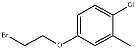 2-溴乙基4-氯-3-甲基苯基醚 结构式