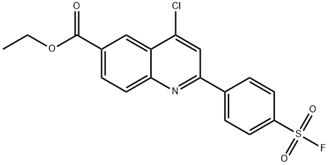 ethyl 4-chloro-2-[4-(fluorosulphonyl)phenyl]quinoline-6-carboxylate Struktur
