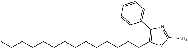 2-AMINO-4-PHENYL-5-N-TETRADECYLTHIAZOLE Struktur