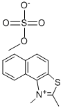 1,2-ジメチルナフト[1,2-d]チアゾール-1-イウム・メチルスルファート 化学構造式