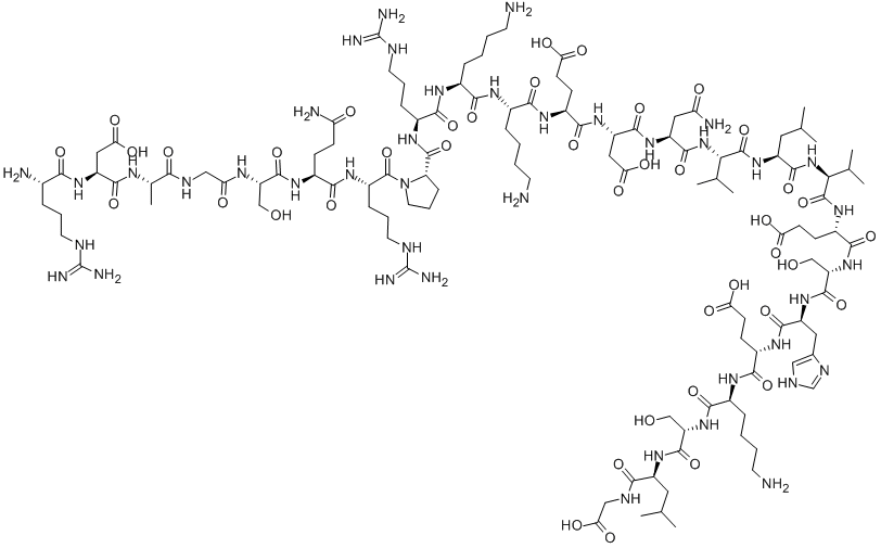 ARG-ASP-ALA-GLY-SER-GLN-ARG-PRO-ARG-LYS-LYS-GLU-ASP-ASN-VAL-LEU-VAL-GLU-SER-HIS-GLU-LYS-SER-LEU-GLY, 64421-69-8, 结构式