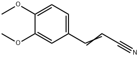β-(3,4-ジメトキシフェニル)アクリロニトリル 化学構造式