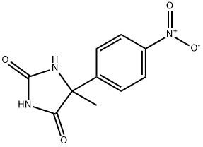 5-甲基-5-(4-硝基苯基)-咪唑烷-2,4-二酮, 64464-22-8, 结构式