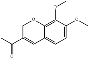 1-(7,8-Dimethoxy-2H-1-benzopyran-3-yl)ethanone,64466-50-8,结构式