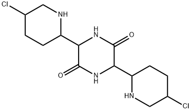3,6-bis(5-chloro-2-piperidyl)-2,5-piperazinedione Struktur