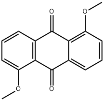 1,5-ジメトキシ-9,10-アントラキノン 化学構造式